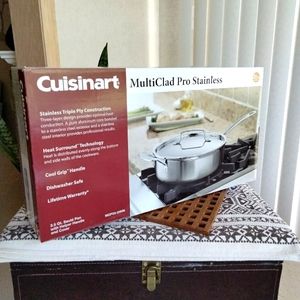 CUISINART 3-1/2 QT Saute MultiClad Pro Stainless Saute Pan MCP33-24HN Triple Ply